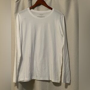 Lands' End Cream Relaxed Fit Tee